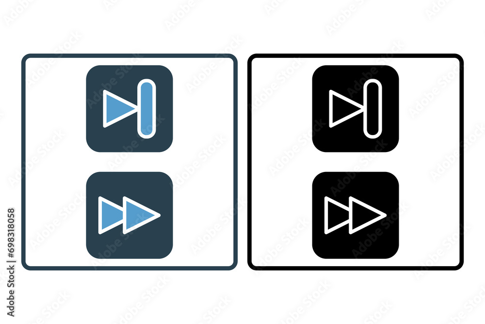 Poster forward icon. icon related to basic web and ui. suitable for web site, app, user interfaces, printab