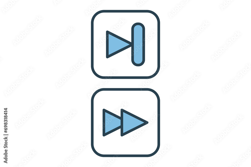 Poster forward icon. icon related to basic web and ui. suitable for web site, app, user interfaces, printab
