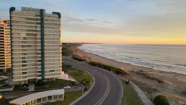 Punta del Este sunrise emty in Chritsmas