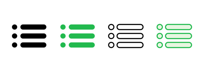 Menu Icon set. web menu icon. hamburger menu symbol