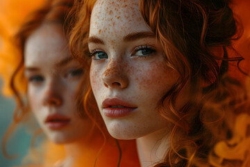 portrait of a redhead woman