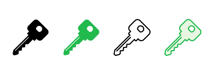 Key icon set. Key vector icon. Key symbol