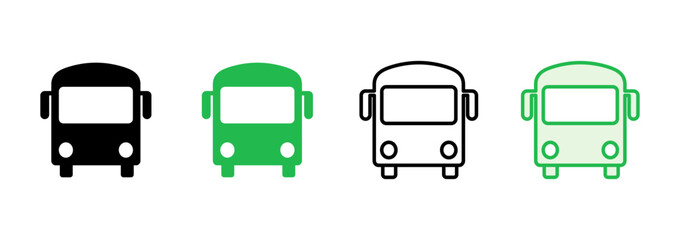 Bus icon set. bus vector icon