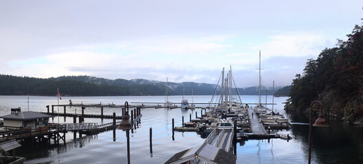 Afternoon calm at Canadian island marina