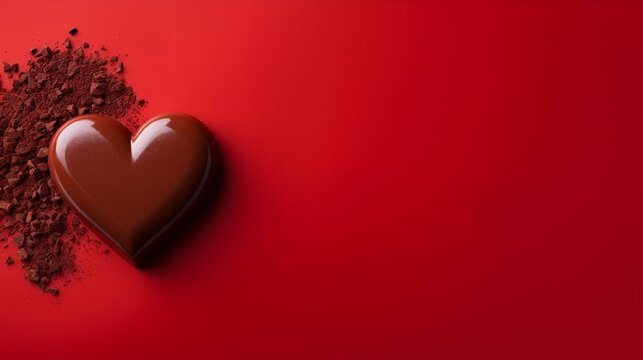 two chocolate hearts, with a splash of milk on the top