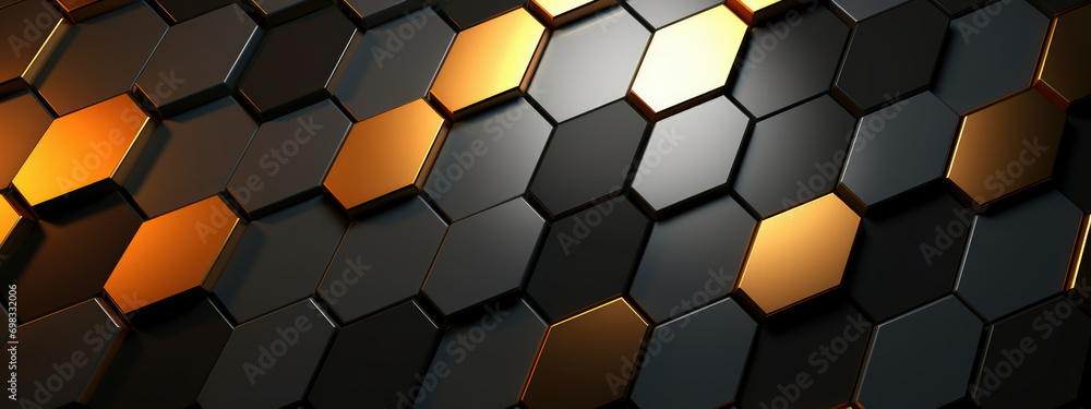 Poster technology geometric honeycomb background texture pattern modern abstraction futuristic illustration
