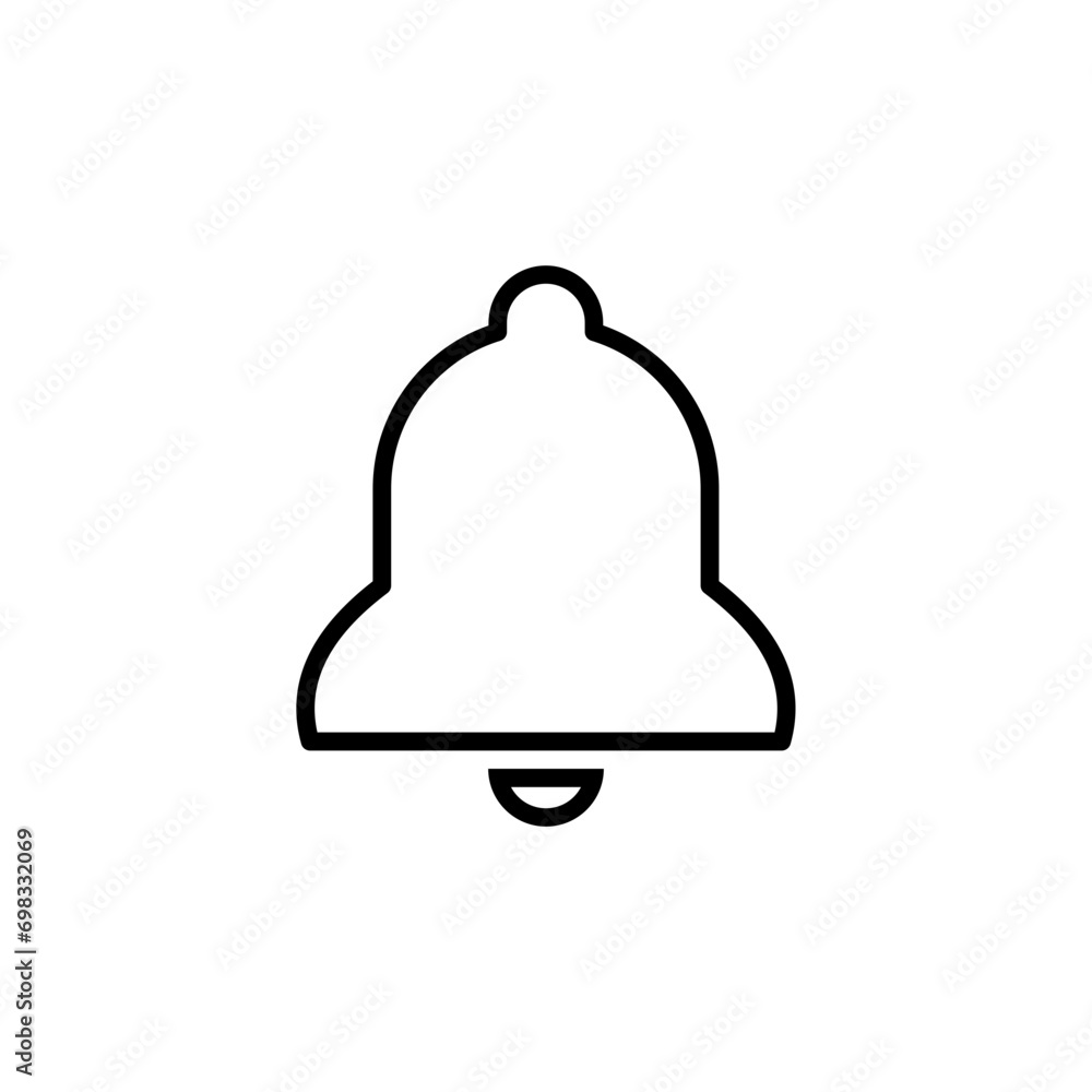 Poster notification bell line icon. alert alarm ring symbol. web vector icon