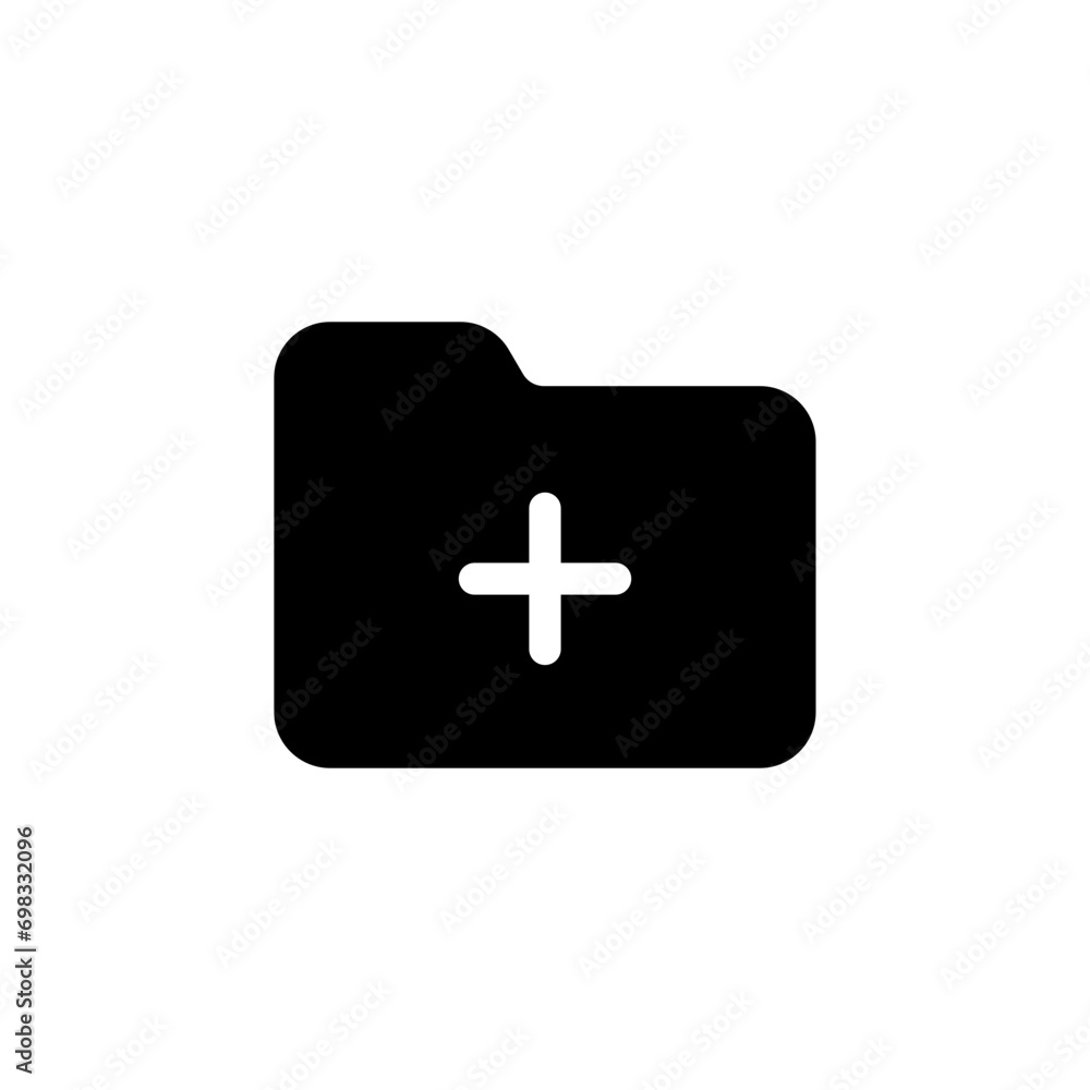 Aufkleber add new folder icon, file document plus icon sign - save folder file icon. web vector icon