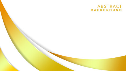 Modern 3d gold ribbon background in luxury style