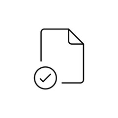 approved file check mark tick icon. document file approval icon. web vector icon