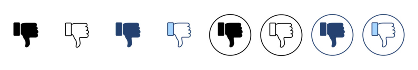 Dislike icon vector. dislike sign and symbol. Hand with thumb down