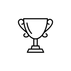 Trophy outline icons, award minimalist vector illustration ,simple transparent graphic element .Isolated on white background