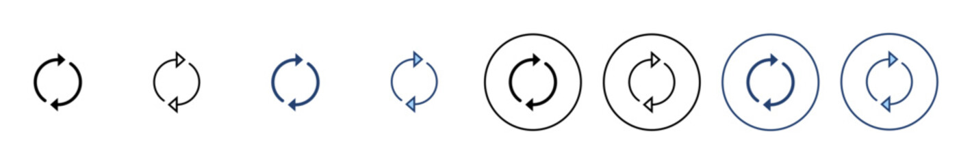 Refresh icon vector. Reload sign and symbol. Update icon.