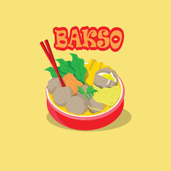 beef meatballs with noodles and warm sauce