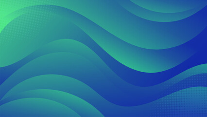 Abstract Green blue Background with Wavy Shapes. flowing and curvy shapes. This asset is suitable for website backgrounds, flyers, posters, and digital art projects.