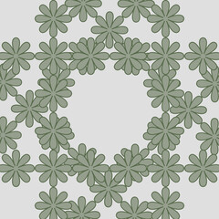Florals frame, flowers border abstract background with blank copy space, graphic design illustration wallpaper, seamless floral pattern
