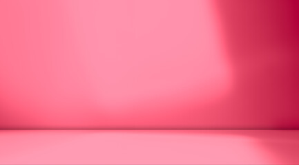 Red Background Abstract Shadow Studio Wall Floor Room Product Backdrop Gradient Podium Stage Overlay Window Interior Mockup Presentation Minimal Loft Scene blur Cement Pink Empty Display Platform.