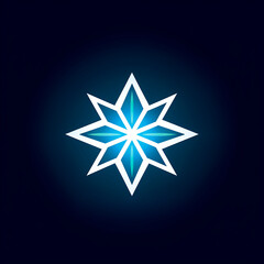 Obraz premium un logotipo de copo de nieve original, único y sencillo