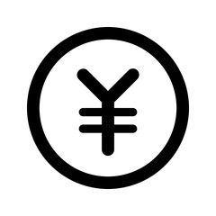 chinese yuan line icon