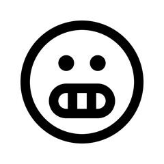 grinning line icon