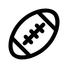 rugby ball line icon