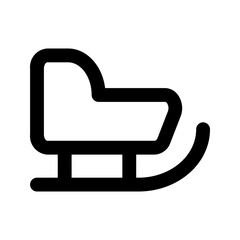 sledding line icon