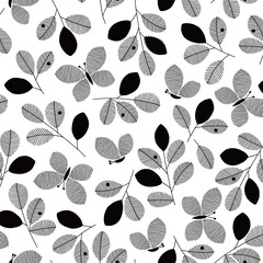 Seamless pattern with beautiful plants perfect for textiles,