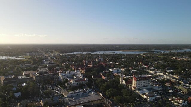  Sunset at St. Augustine, Florida, USA, city view