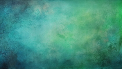green blue grunge background with space