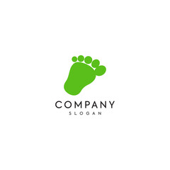 Fototapeta premium Foot logo design timeless emblem brand identity logotype abstract minimalist monogram typography vector editable 