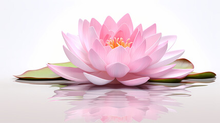 pink water lily isolated 