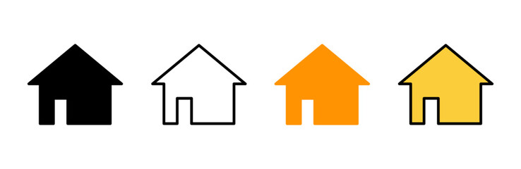House icon set vector. Home sign and symbol