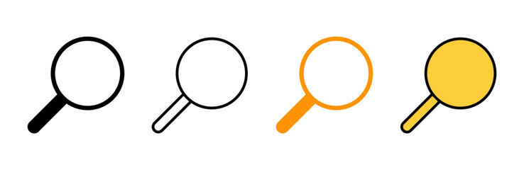 Search icon set vector. search magnifying glass sign and symbol