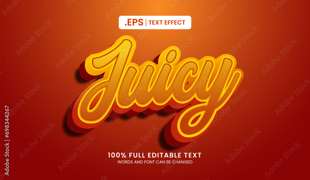 Canvas Prints design editable text effect, juicy text vector illustration