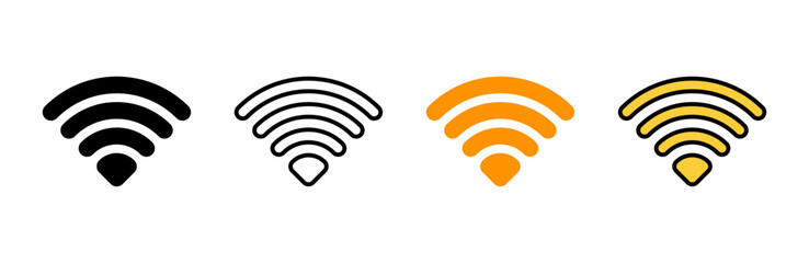 Wifi icon set vector. signal sign and symbol. Wireless  icon