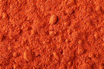 Red paprika powder background and texture