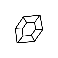 Gemstone outline icons, jewelry minimalist vector illustration ,simple transparent graphic element .Isolated on white background