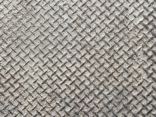 Weathered stainless steel tread diamond plate with dust industrial flooring