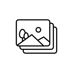 Image layer outline icons, graphic design minimalist vector illustration ,simple transparent graphic element .Isolated on white background