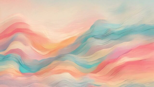 Background of wavy lines of pastel abstract horizon, motion