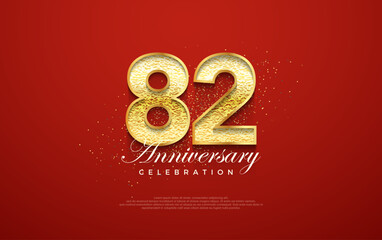 82nd anniversary number, for a birthday celebration. premium vector backgrounds. Premium vector background for greeting and celebration.