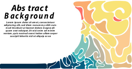 Abstract colorful liquid banner template