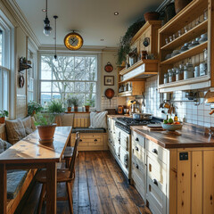 Inviting Breakfast Nook - Charming Kitchen Elegance