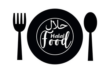 Restaurant icon with spoon and plate.