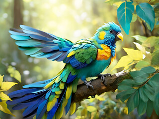 Fototapeta premium Most beautiful birds in the world generative Ai