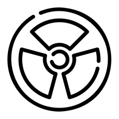 Obraz premium radiation Line Icon