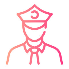 policeman Line Gradient Icon