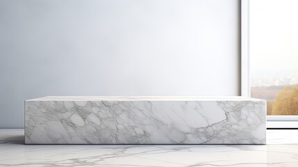 Marble Table with white wall