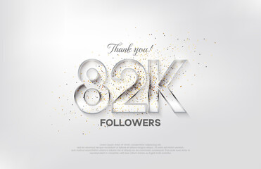 Followers design for the celebration of 82k followers. elegant silver design.