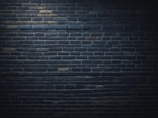 Black and dark navy grunge brick wall texture background, wallpaper for ads, advertising